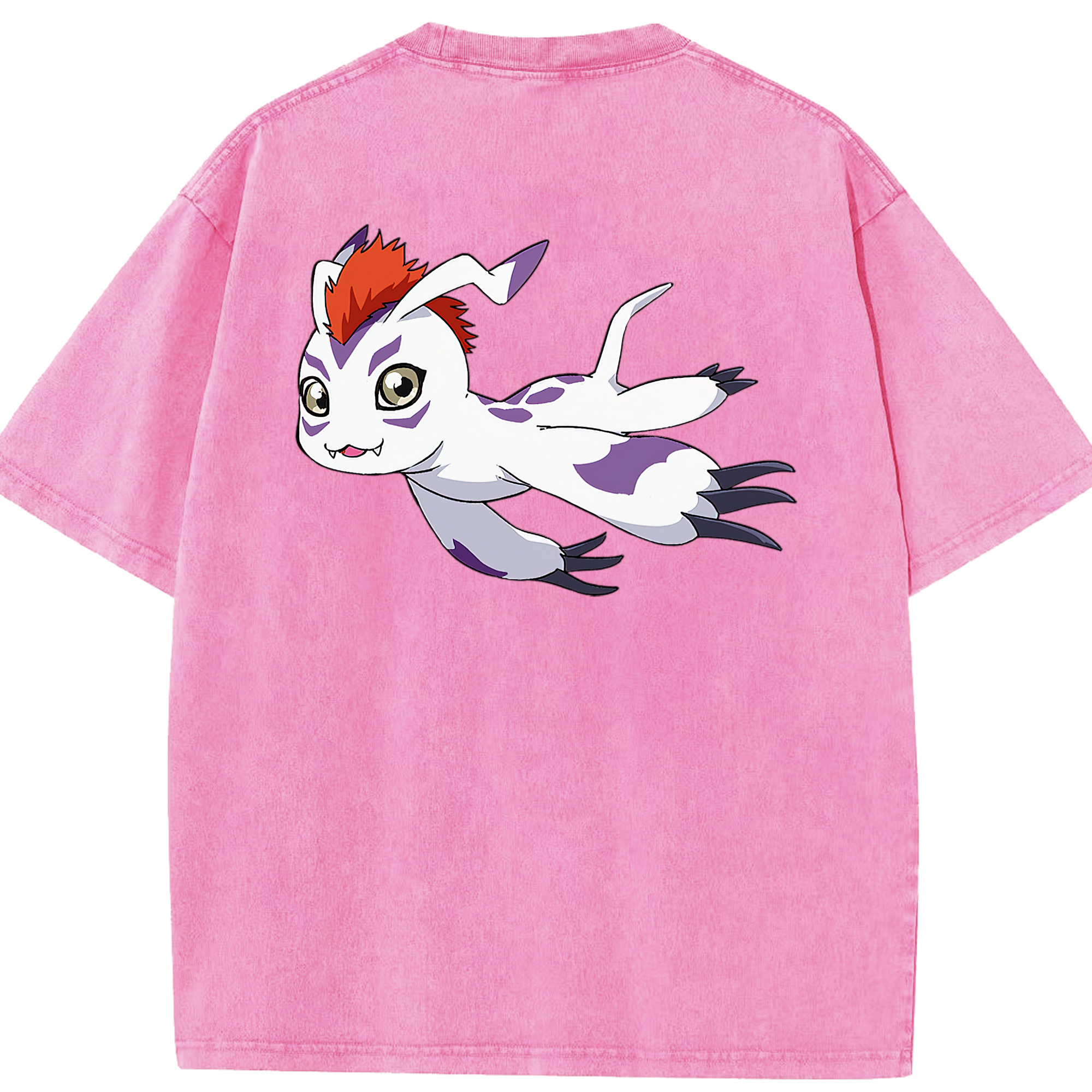 （画像用） Digimon デジタルモンスター/デジモン 綿100% ヴィンテージ風 半袖Tシャツ（背面プリント）